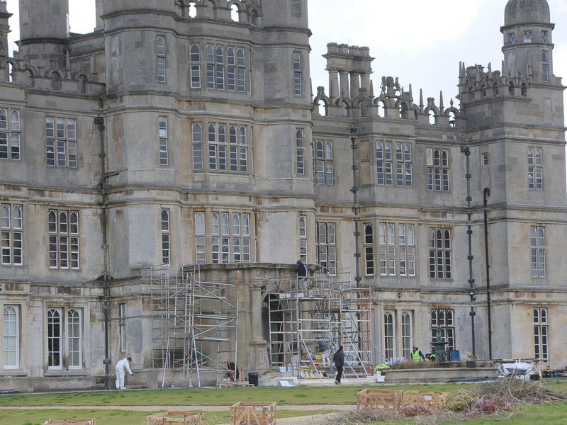 Filming for The Flash at Burghley House