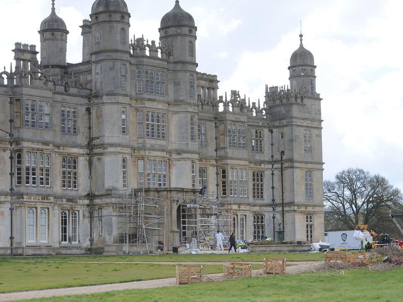 Filming for The Flash at Burghley House