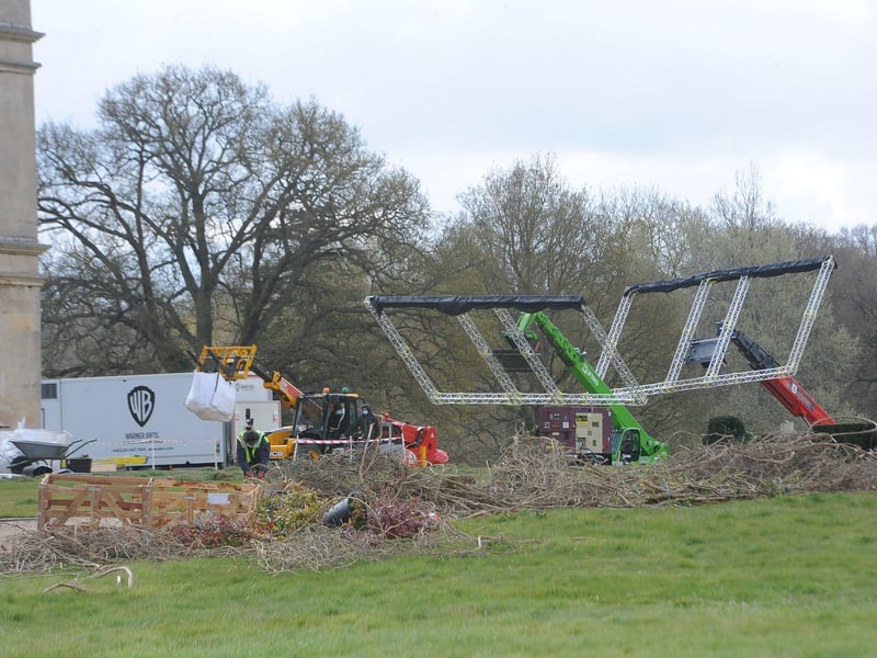 Filming for The Flash at Burghley House