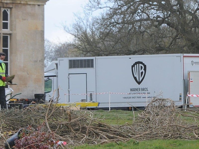 Filming for The Flash at Burghley House