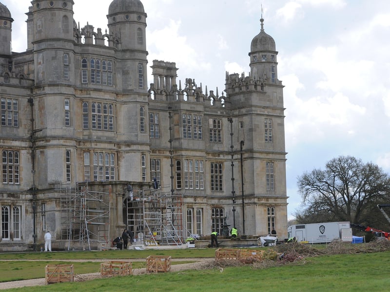 Filming for The Flash at Burghley House