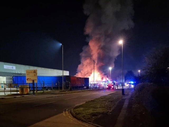 A huge fire that ripped through a Northampton-based business is being treated as arson.
The blaze broke out at around 1.30am on Saturday (May 1) in Caswell Road, Brackmills industrial estate.
Nobody was hurt in the fire, but personalisation business - My 1st Years - has been left heartbroken as its head office is extensively damaged with bosses expecting little to no chance of salvaging any of the building or its contents.