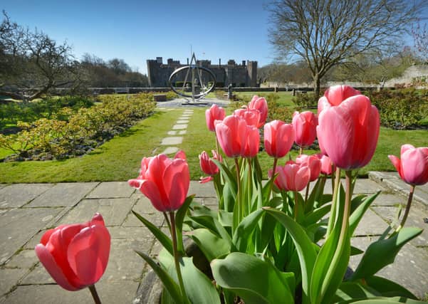 Herstmonceux Castle and grounds pictured on April 24 2021 after the easing of lockdown. SUS-210424-134506001