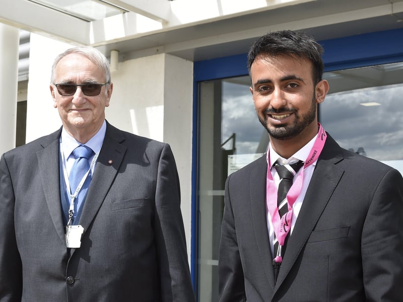 John with his successor as Glinton councillor Saqib Farooq EMN-210705-175829009