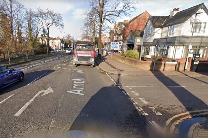 In Ampthill Road, Bedford, there's a speed camera sited, opposite Bunyan Road.