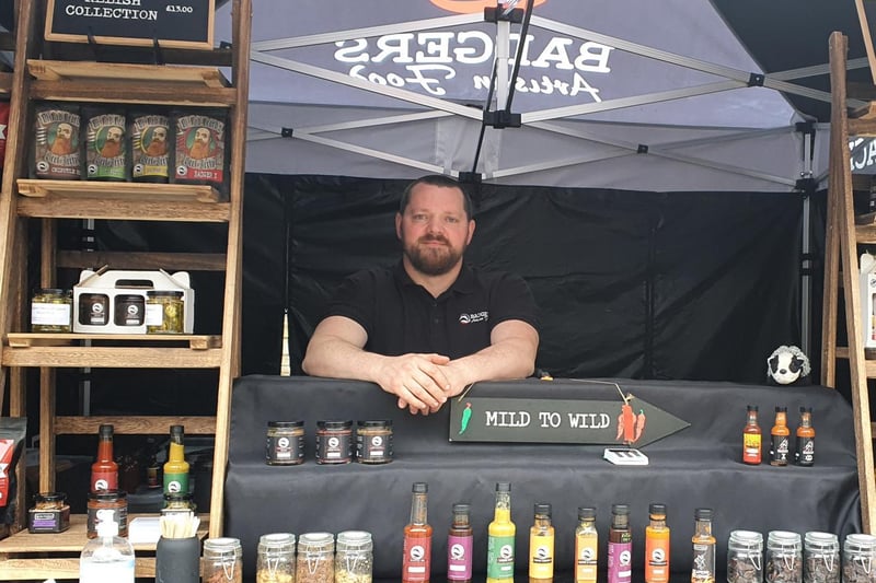 Lee Farina of Badgers Artisan Foods makes all his produce at Edible Ornamentals in Chawston. He is looking forward to running a chilli taste challenge later this month in nearby St Neots and joked "There's going to be some pain on that day!"