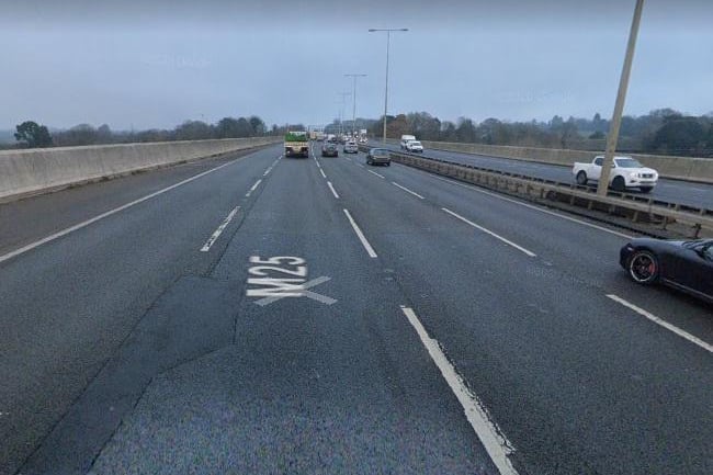 Speed Limit: 70mph.
There is a speed camera near junction 20 on the M25.
