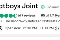 Fatboys Joint in the Broadway is fifth in the list