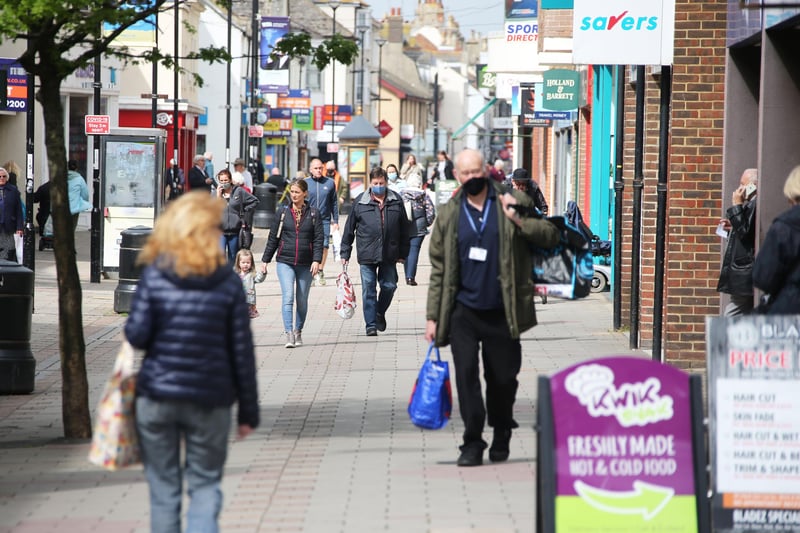 Lockdown restrictions ease in Worthing town centre