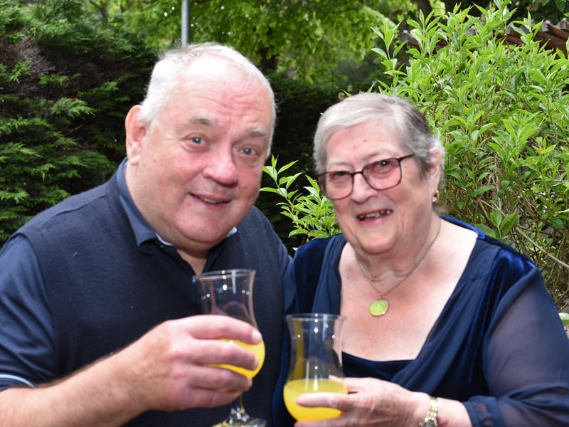 Frances (75) and Alec (71) Bigley celebrating their 50th anniversary at the Peterborough Conservative Club.