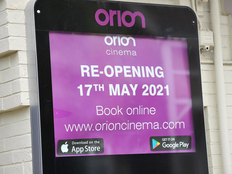 Cinemas can open again from today. Pic S Robards SR2105171 SUS-210517-165145001