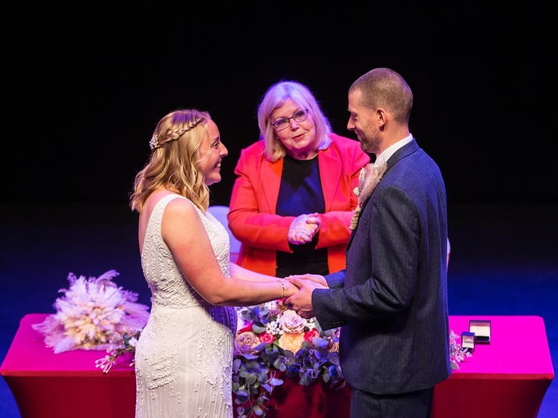 The couple tied the knot after 15 years together. Photo: Kirsty Edmonds.