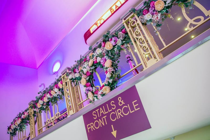 The foyer was also decorated accordingly for the wedding. Photo: Kirsty Edmonds.