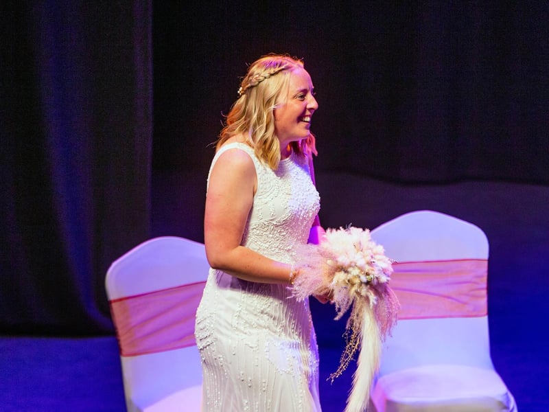 The beautiful bride entered from stage right. Photo: Kirsty Edmonds.