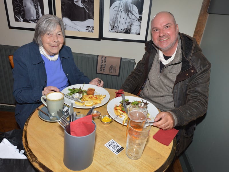 People enjoying being able to meet up inside pubs, cafes and restaurants again after the easing of lockdown restrictions on May 17. Photos taken in Hastings.Porters SUS-210517-143851001
