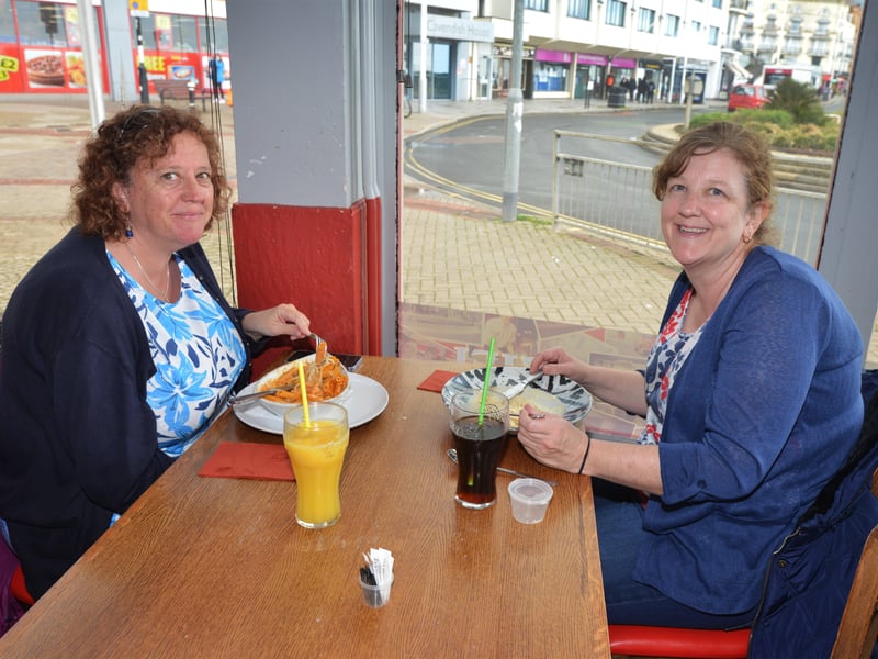 People enjoying being able to meet up inside pubs, cafes and restaurants again after the easing of lockdown restrictions on May 17. Photos taken in Hastings.Italian Way SUS-210517-143917001