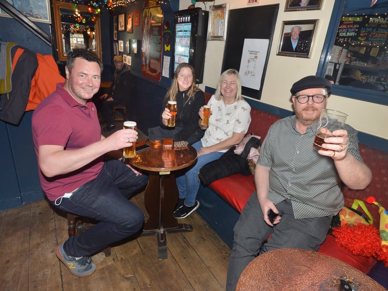 People enjoying being able to meet up inside pubs, cafes and restaurants again after the easing of lockdown restrictions on May 17. Photos taken in Hastings.
The Clown (Landlord Victor Glanville is on the right). SUS-210517-144007001