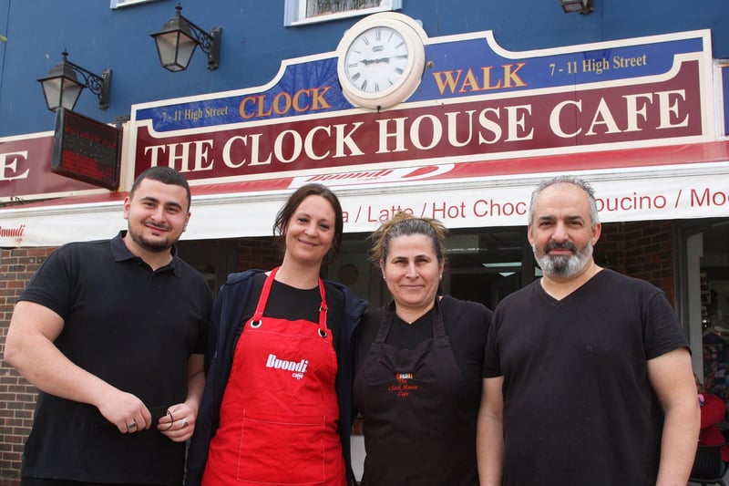 The Clock House Cafe. L to R Emre Sen, Sara Sen, Guler Sen and Mehmet Sen. Photo by Derek Martin Photography.