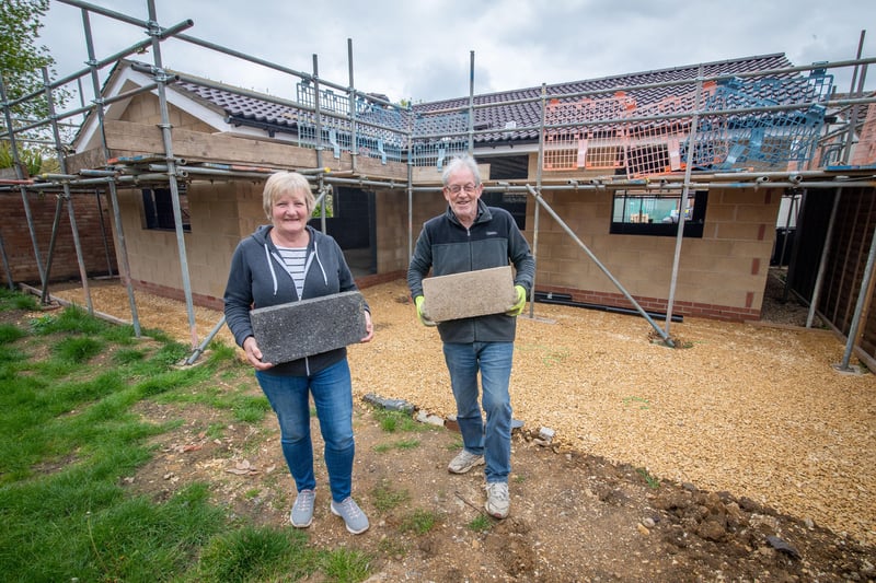 Husband and wife Dave Turner and Olwyn Cornwell from Market Deeping suffered a major fire at their home. To help rebuild their bungalow, Forterra donated bricks and blocks. 
Copyright Mike Sewell 2021
14th May 2021


(Commissioned by Emily Mahon - Unsworth Sugden)