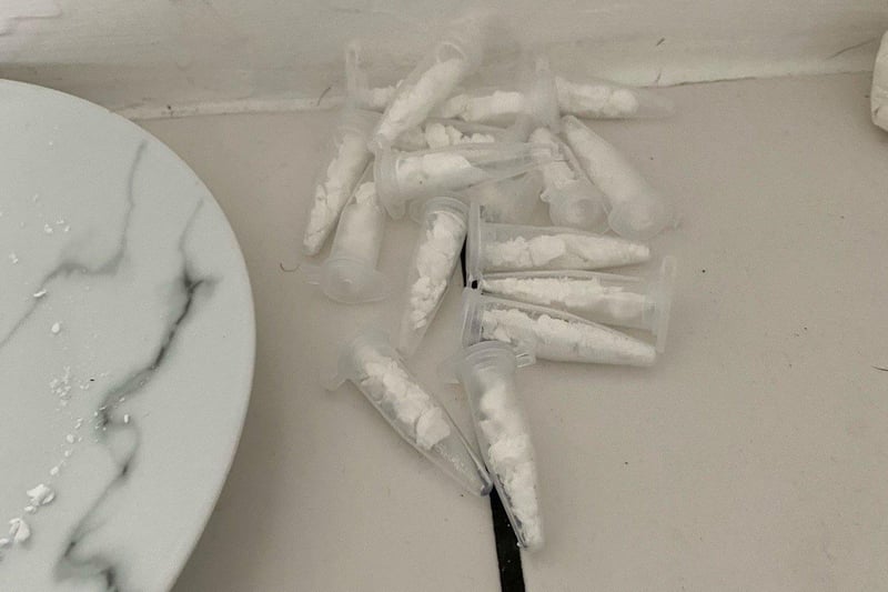 A man had been arrested after class A and B drugs were discovered
