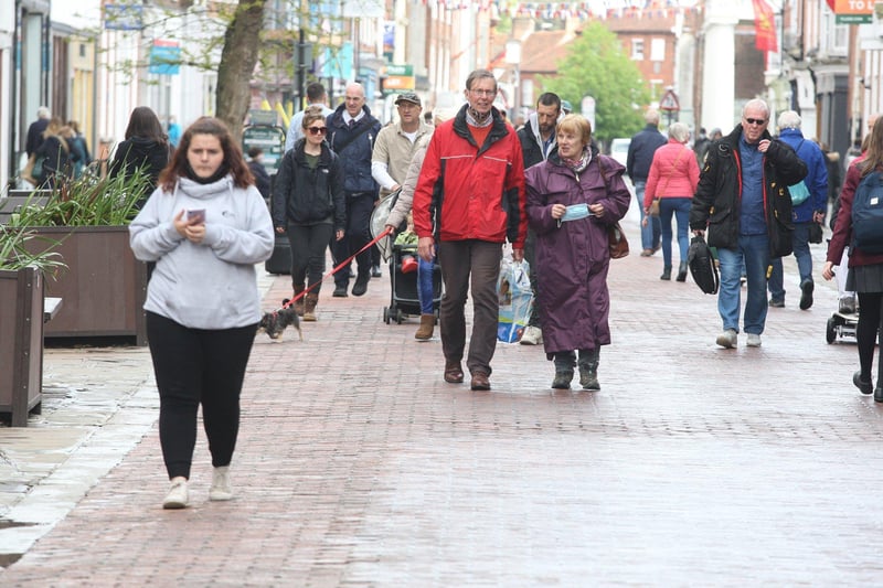 Plenty of people out and about in Chichester. Photo by Derek Martin Photography.