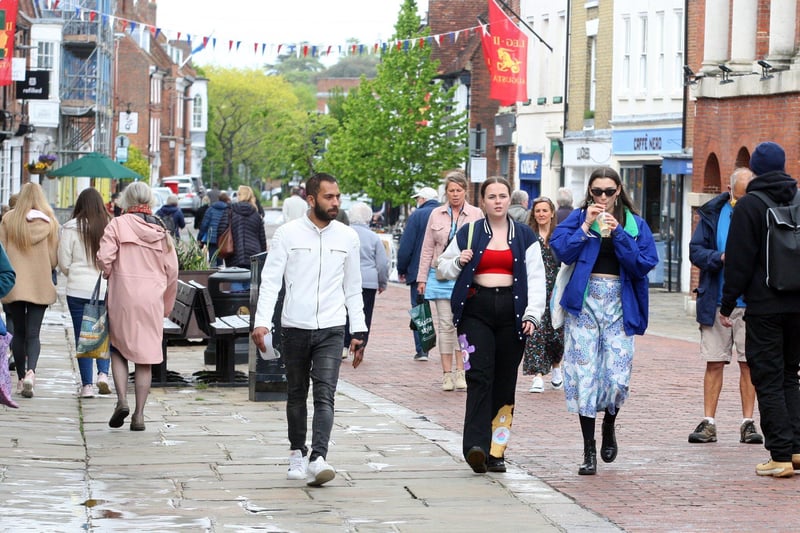 People out and about in North Street. Photo by Derek Martin Photography.