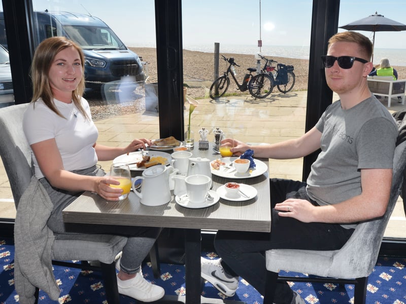 People out and about in Bexhill after the easing of lockdown restrictions on May 17.
The Cooden Beach Hotel SUS-210518-123646001