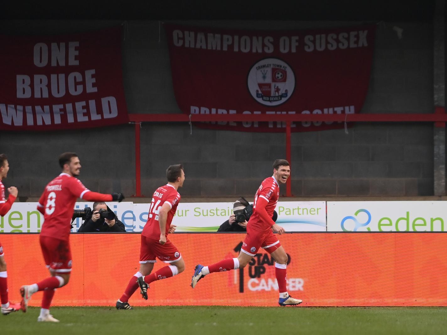 Jordan Tunnicliffe celebrates his goal against Leeds United