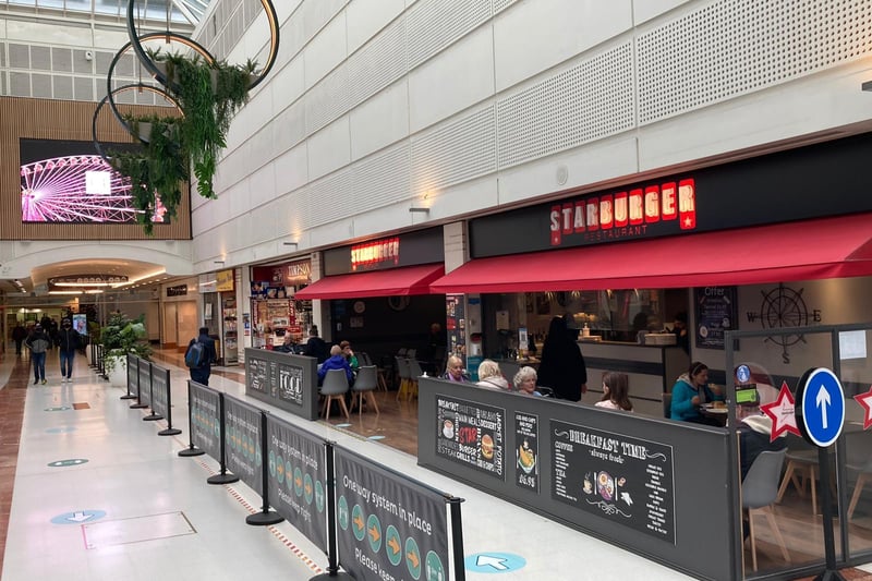 Starburger Restaurantin Marlowes Shopping Centre welcomed customers back for indoor dining