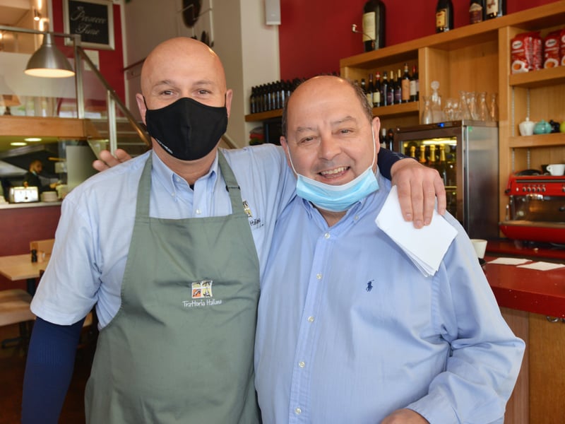 People out and about in Bexhill after the easing of lockdown restrictions on May 17.Trattoria Italiana SUS-210518-123659001