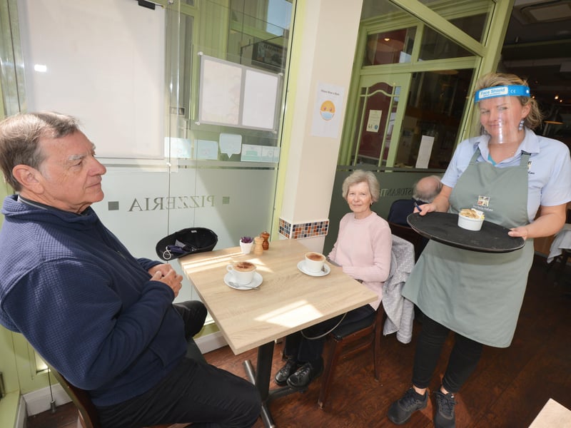 People out and about in Bexhill after the easing of lockdown restrictions on May 17.
Trattoria Italiana SUS-210518-123725001
