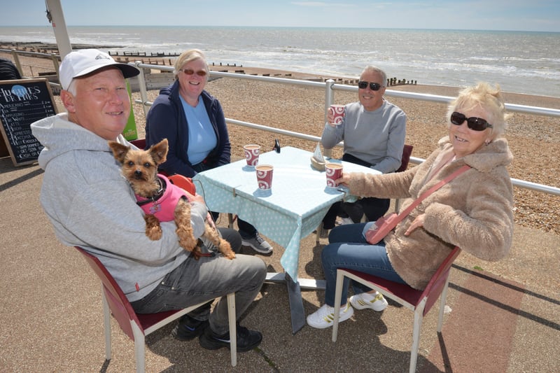 People out and about in Bexhill after the easing of lockdown restrictions on May 17.

Enjoying the fresh air at Beach Cafe SUS-210518-123949001
