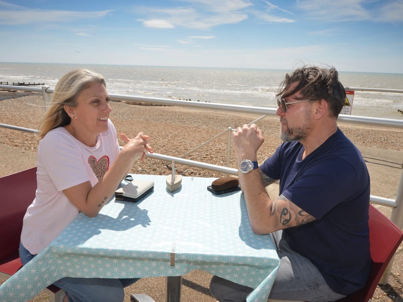 People out and about in Bexhill after the easing of lockdown restrictions on May 17.Enjoying the fresh air at Beach Cafe SUS-210518-124002001