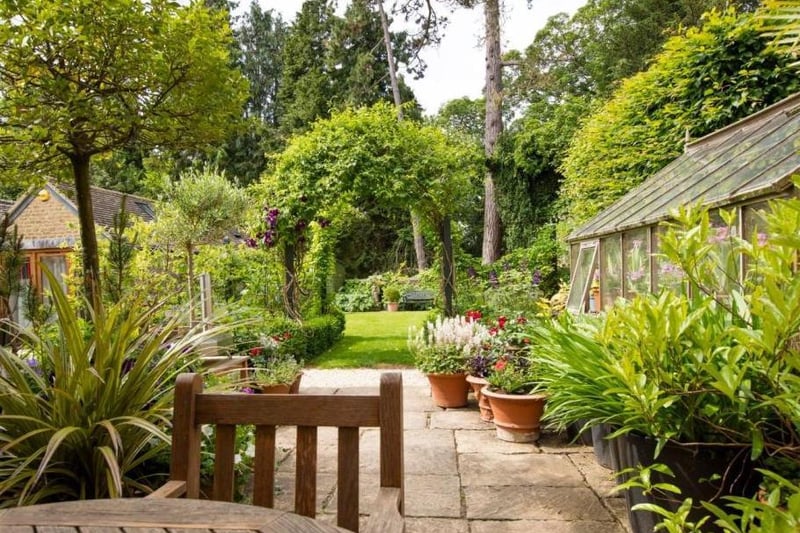 Garden at Crown House in the village of Sandford St Martin near Chipping Norton