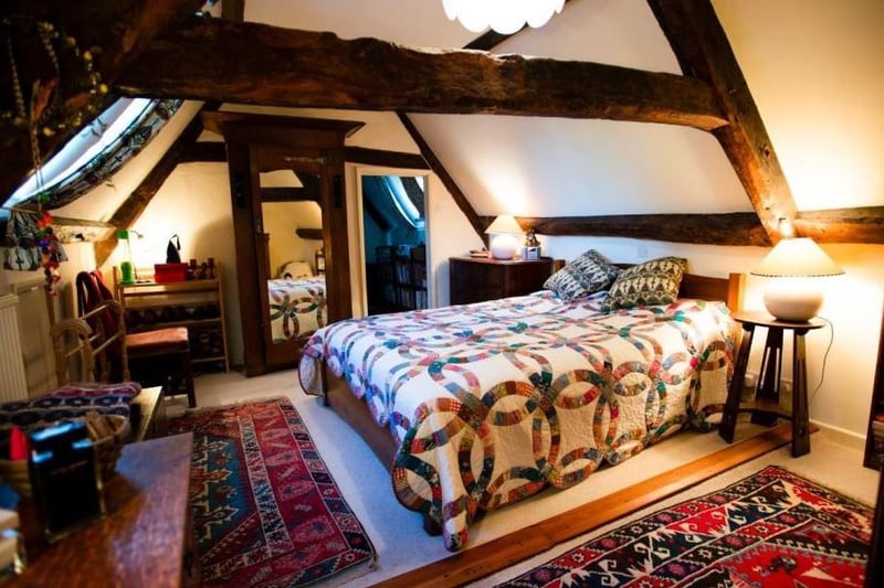 Bedroom inside Crown House on the market near Chipping Norton