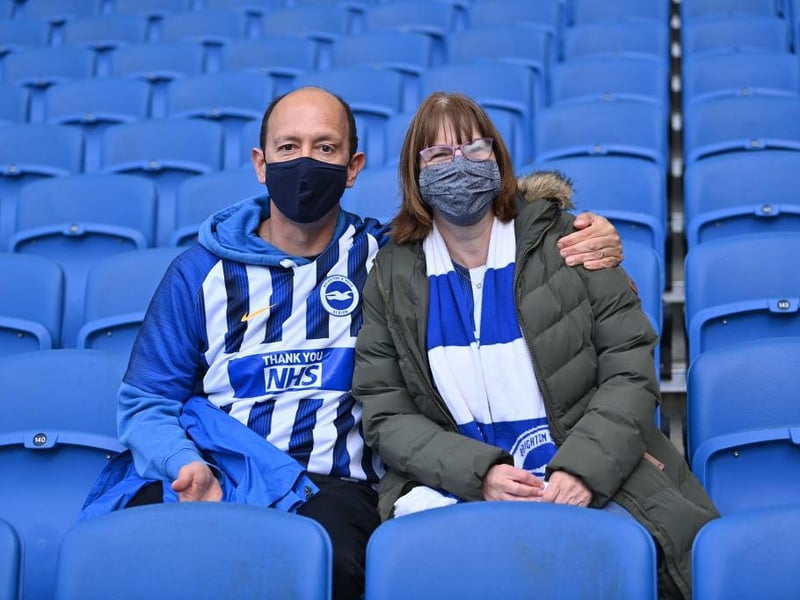 Fans are back at the Amex Stadium for Brighton vs Man City