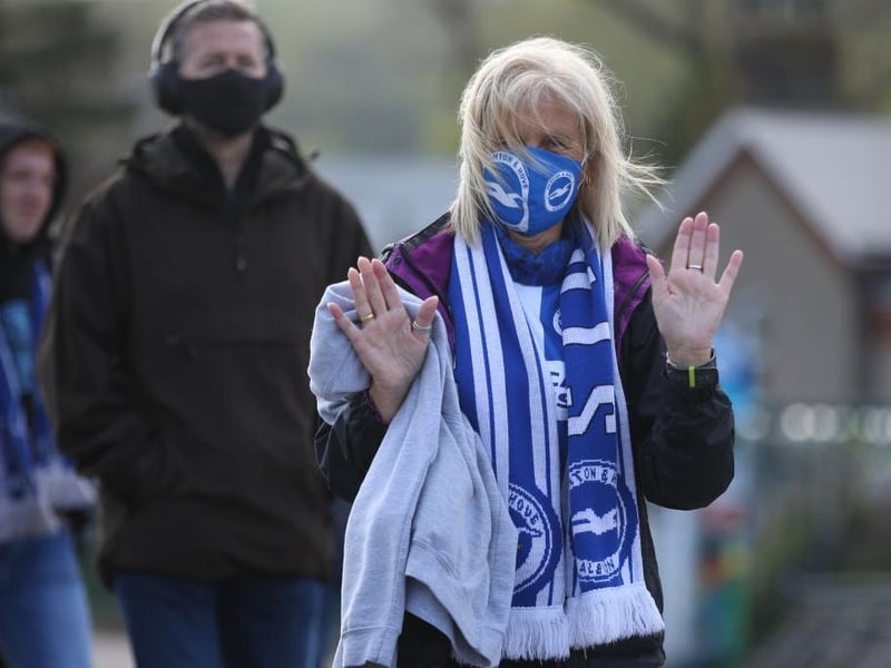Fans are back at the Amex Stadium for Brighton vs Man City