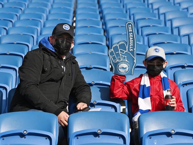 Fans are back at the Amex Stadium for Brighton vs Man City