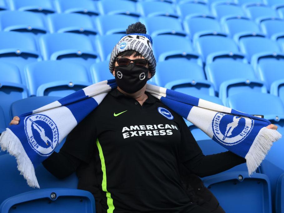 Brighton fans were happy to be back at the Amex Stadium