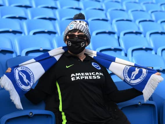 Brighton fans were happy to be back at the Amex Stadium