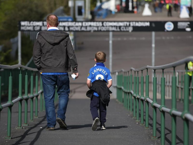 Fans are back at the Amex Stadium for Brighton vs Man City