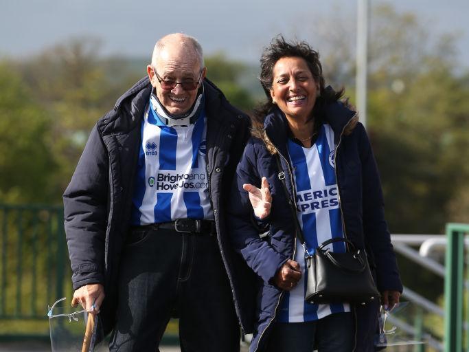 Fans are back at the Amex Stadium for Brighton vs Man City