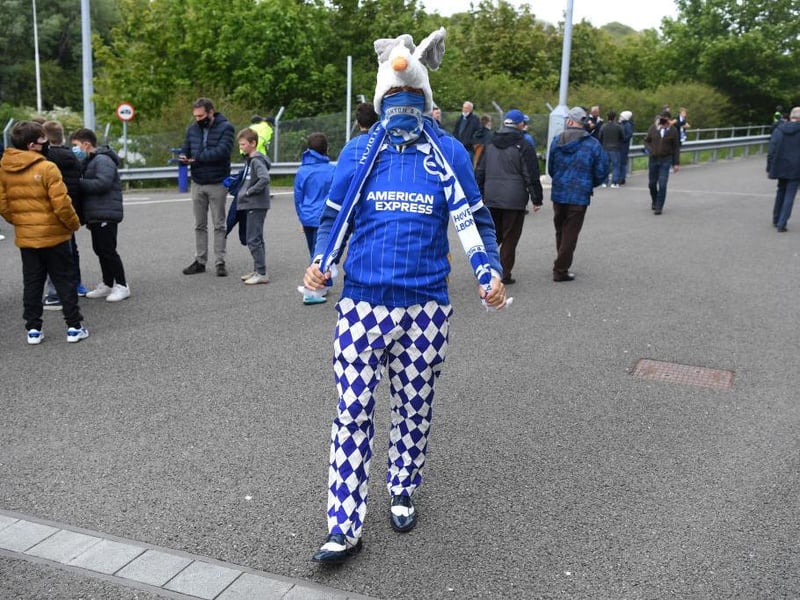 Fans are back at the Amex Stadium for Brighton vs Man City