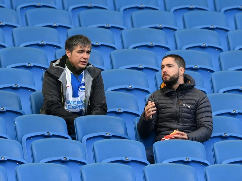 Fans are back at the Amex Stadium for Brighton vs Man City