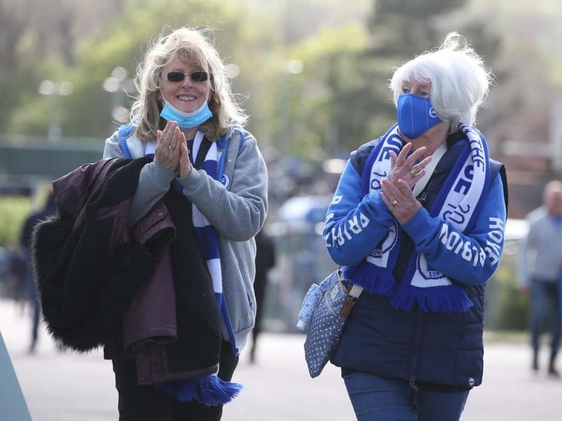 Fans are back at the Amex Stadium for Brighton vs Man City