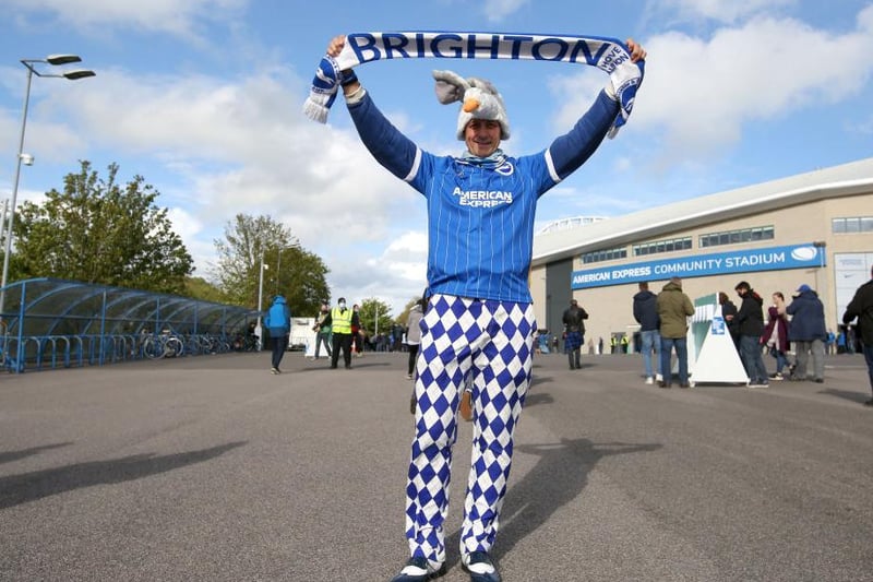 Fans are back at the Amex Stadium for Brighton vs Man City