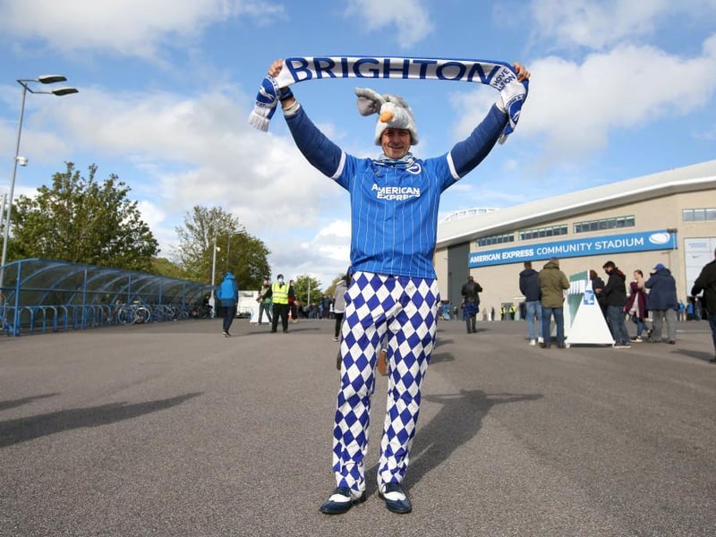 Fans are back at the Amex Stadium for Brighton vs Man City