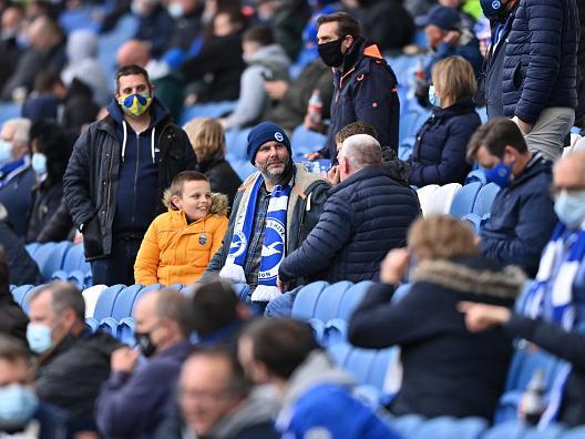 Fans are back at the Amex Stadium for Brighton vs Man City