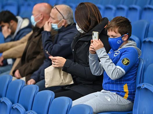 Fans are back at the Amex Stadium for Brighton vs Man City