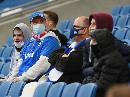 Fans are back at the Amex Stadium for Brighton vs Man City